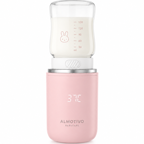 Almotivo Baby Care - Flessenwarmer Onderweg - Flessenverwarmer Baby – Draadloos, Draagbaar, 13.200mAh