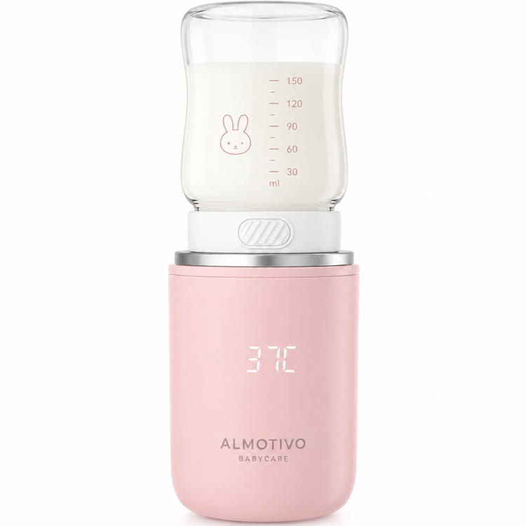 Almotivo Baby Care - Flessenwarmer Onderweg - Flessenverwarmer Baby – Draadloos, Draagbaar, 13.200mAh
