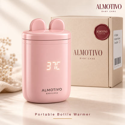 Almotivo Baby Care - Flessenwarmer Onderweg - Flessenverwarmer Baby – Draadloos, Draagbaar, 13.200mAh
